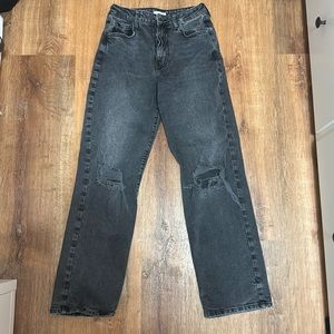 Grey washed straight leg jean, size 26 (no return!)